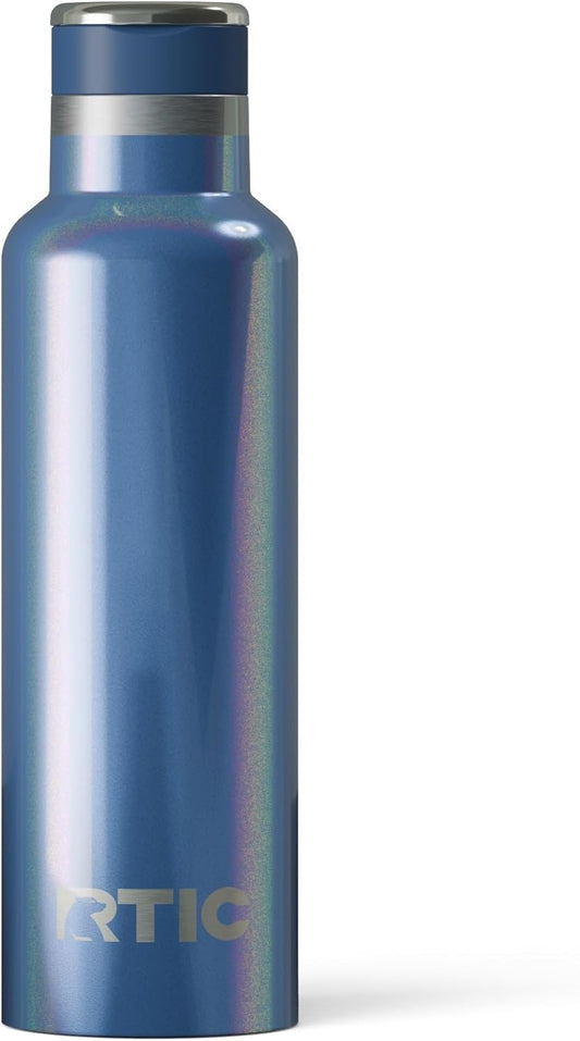 RTIC 20oz Journey Bottle Metal Stainless Steel Vacuum Insulated, BPA Free, Reusable, for Water, Hot and Cold Drinks, Travel, Sports, Camping, Pond Glitter