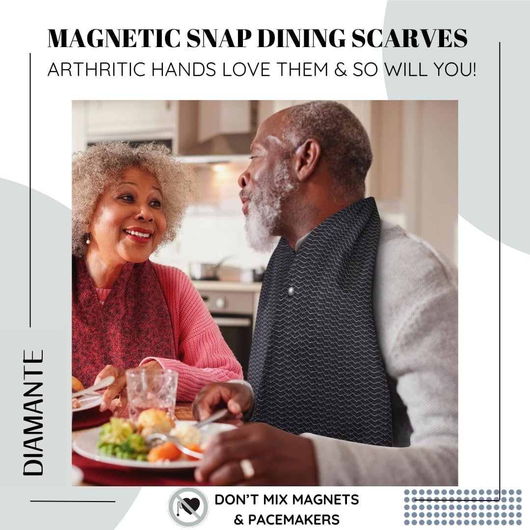 Adult Bib Scarf - Dignified Alternative to Bibs | Washable and Reusable Clothing Protectors for Eating