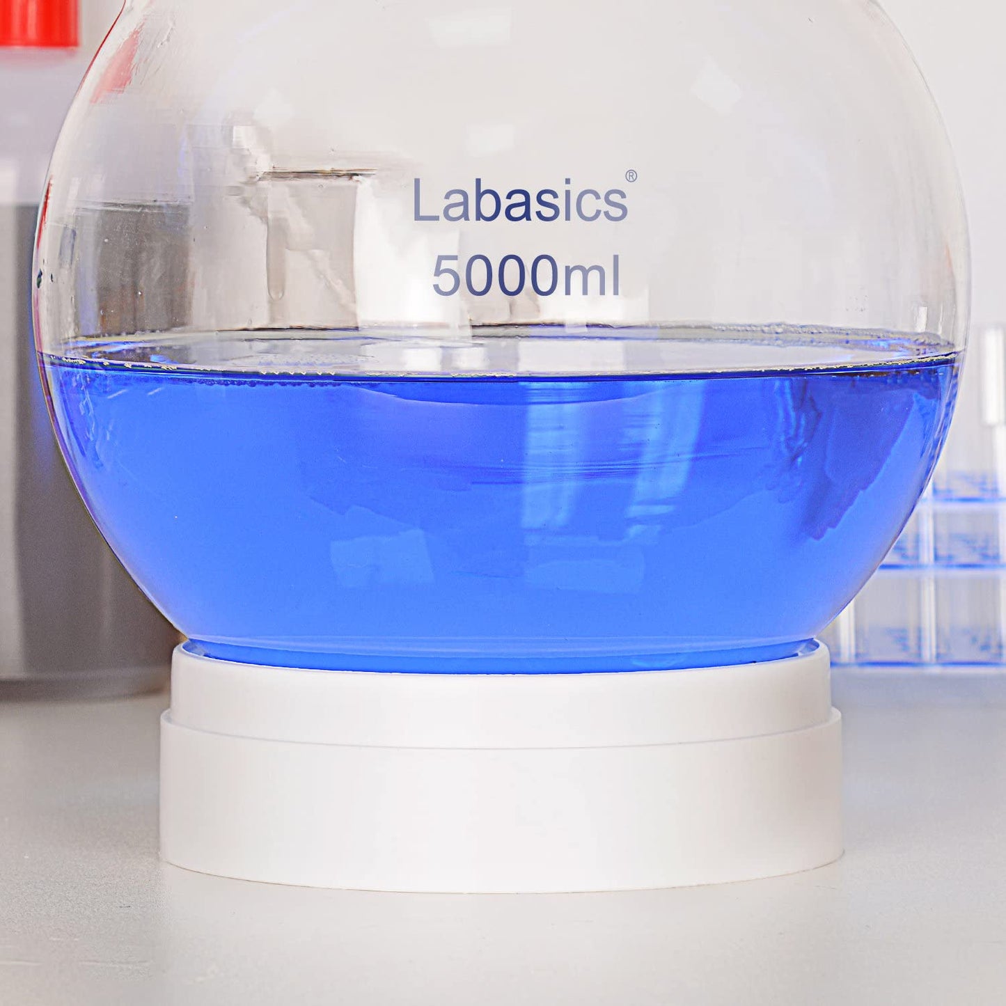 Labasics Plastic Flask Stand, Stackable Polypropylene Round Bottom Flask Stand Flask Holder for Round Bottom Flasks up to 10 L, 160 mm