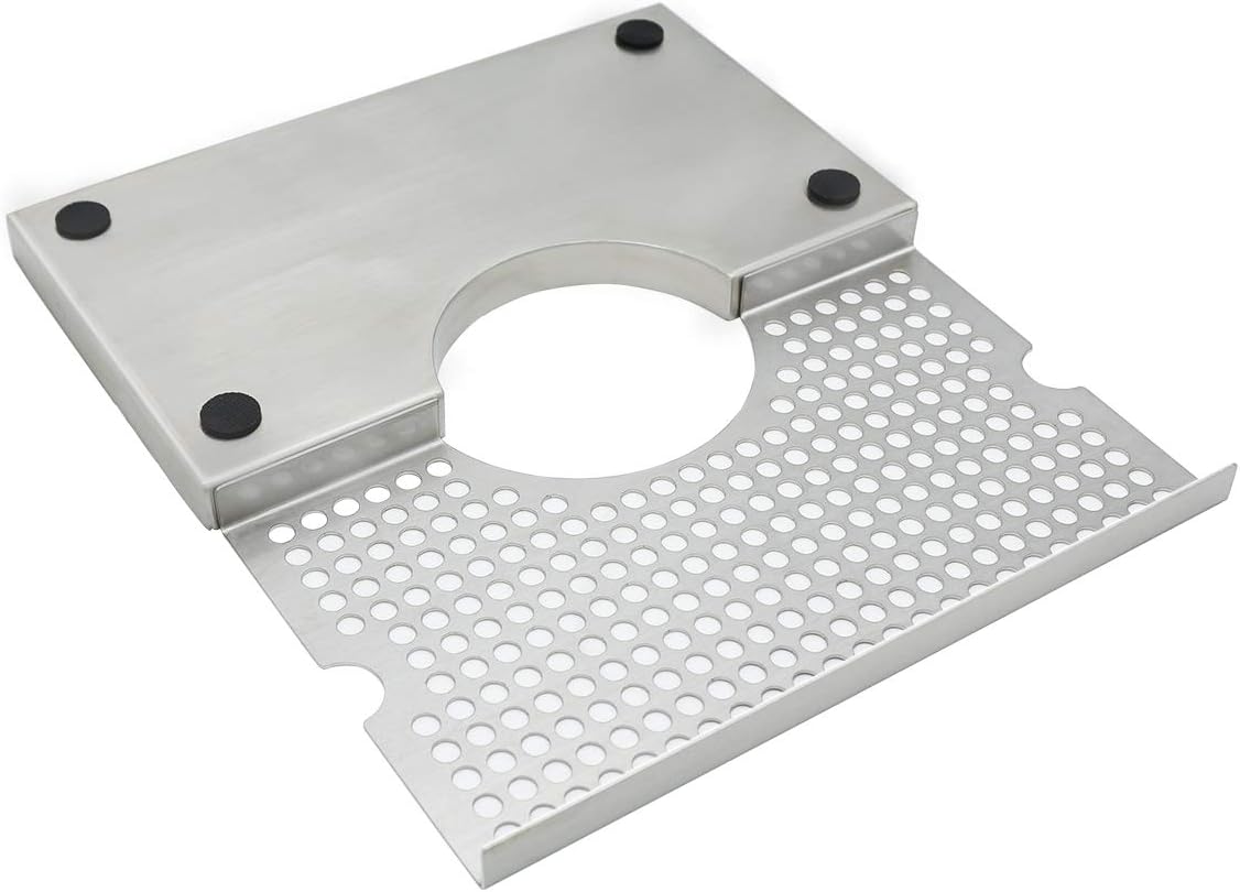 Kegerator Beer Drip Trays, Stainless Steel Keg Drip Tray with Non-Slip Rubber Pad, Premium Metal Beer Tower Drip Pan for Home Bar Mini Fridge without Drain