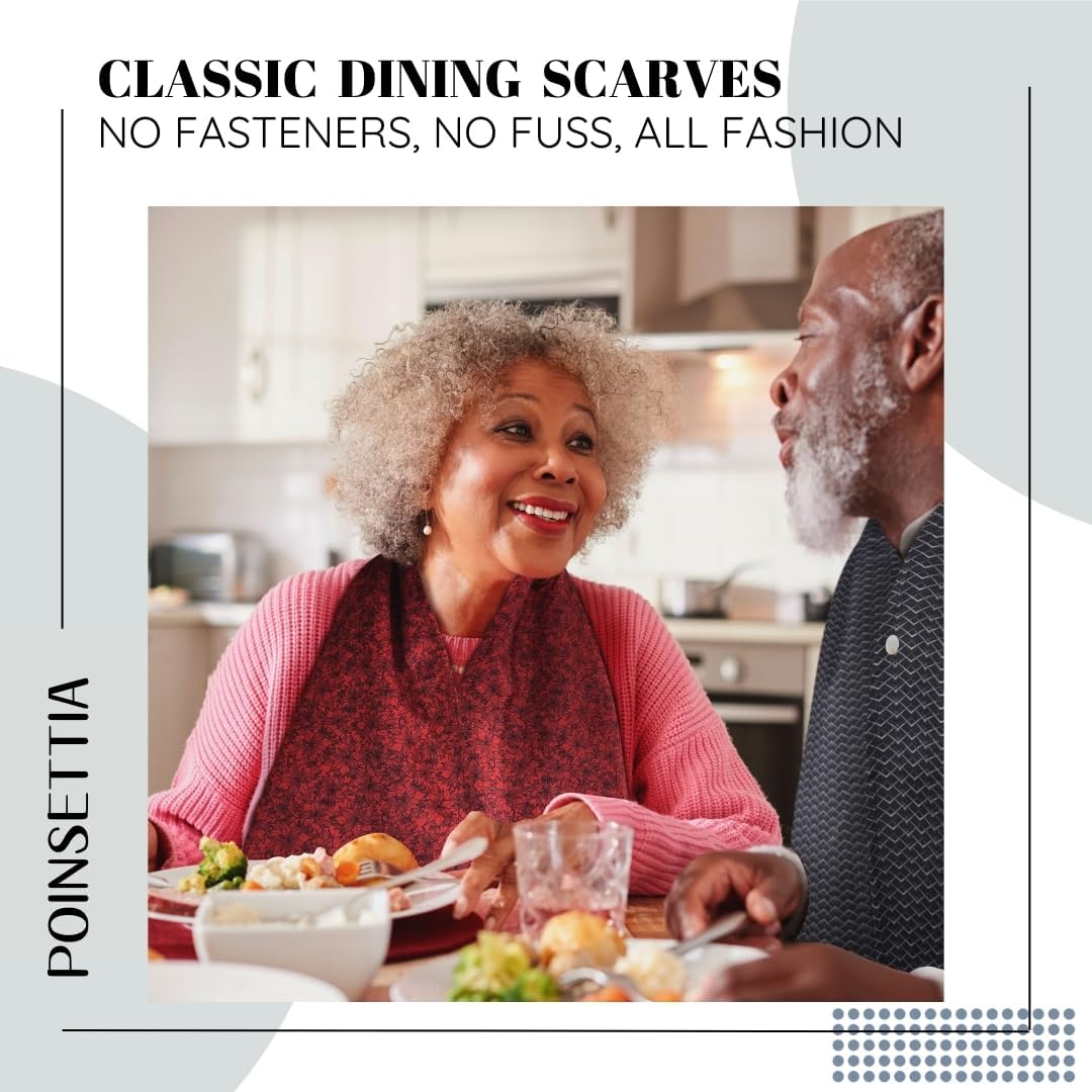 Adult Bib Scarf - Dignified Alternative to Bibs | Washable and Reusable Clothing Protectors for Eating