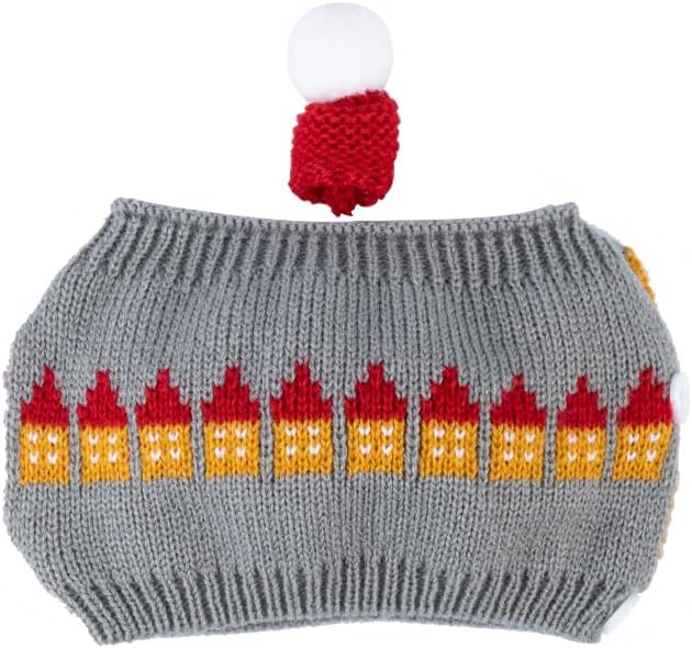 Tea Cozy Suitable for a 600ml,20oz Tea Pot,Teapot Warmer -100% Acrylic Fibers Filling,Two Piece (Grey House)