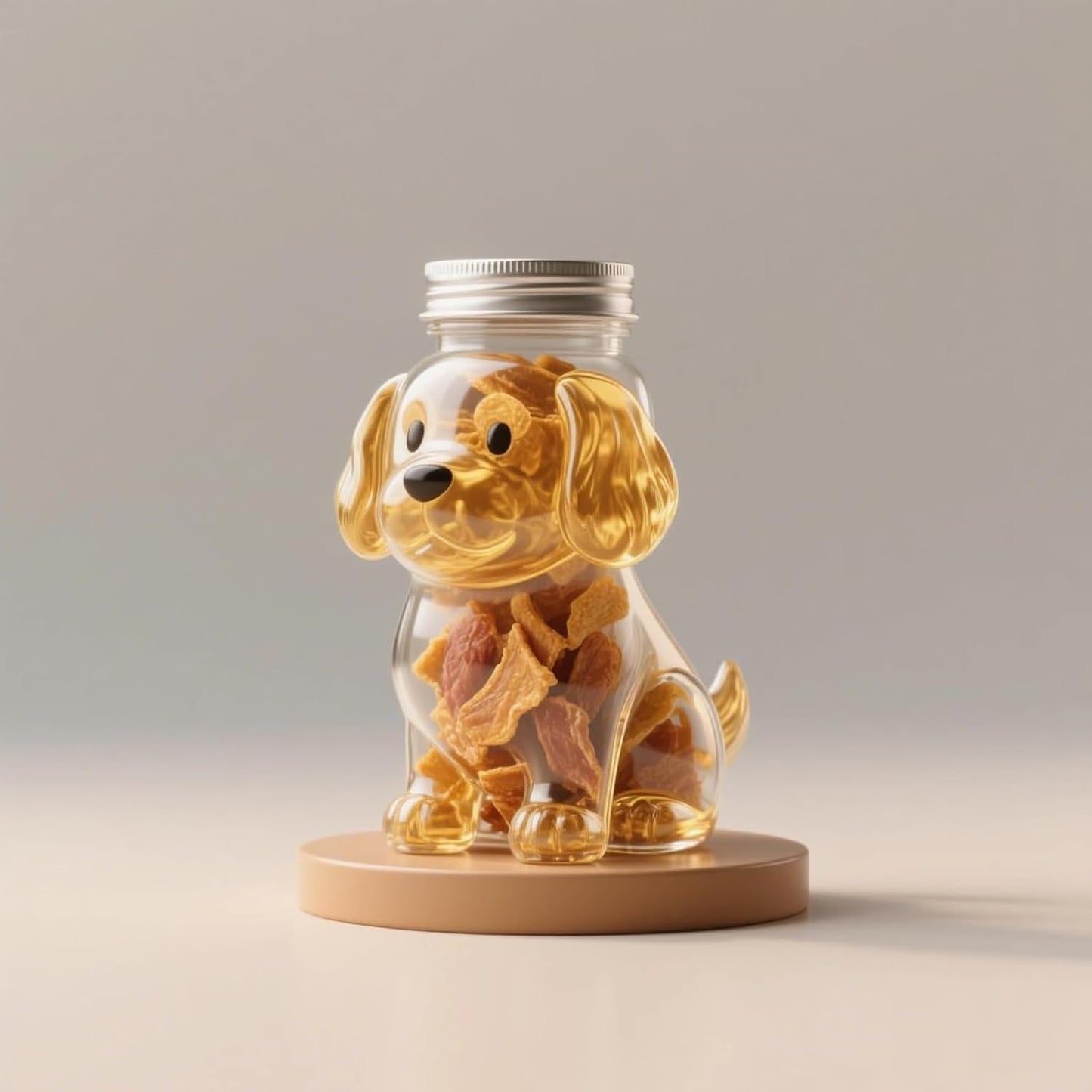 French Bulldog Snack Jar – 2025 New Cute Airtight Storage Container, Multi-purpose Jar for Dog Snacks, Cookies, Candy, Coffee Pods, Kitchen Organization, Pet Lovers Gift(Golden retriever)