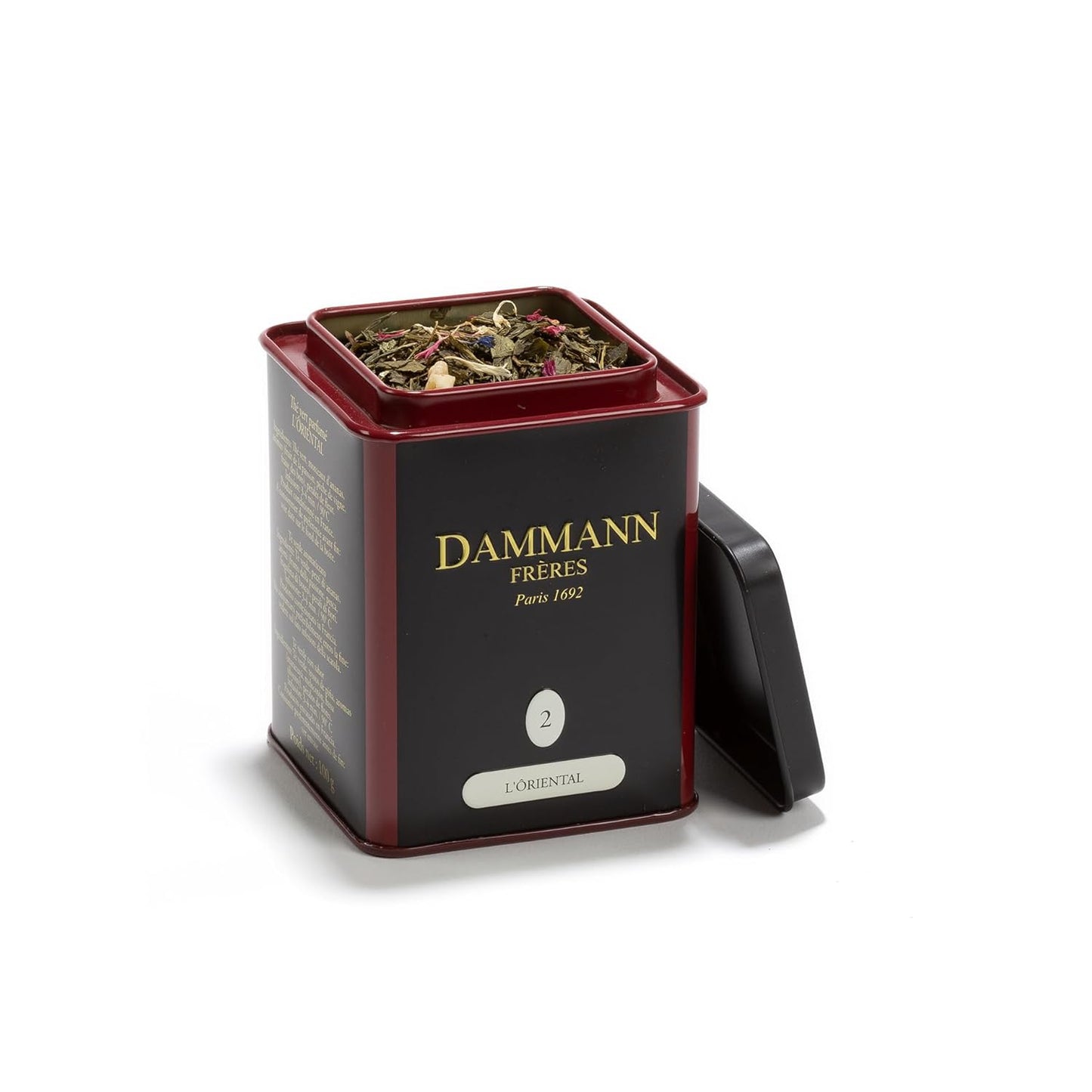 Dammann Freres Loose Leaf, L'Ôriental, Premium Gourmet French Green Tea, Blend Passionfruit, Peach, Strawberry Flavors, 3.52 Ounce Tin