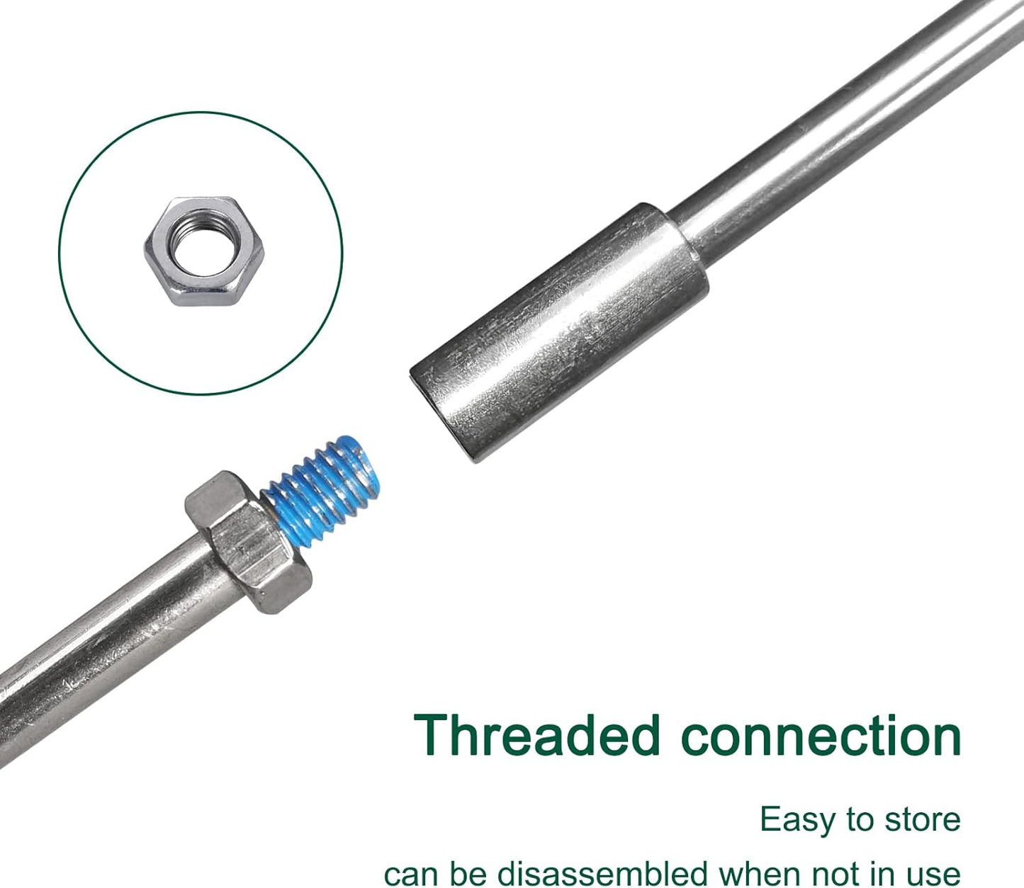 26.5" BBQ Ash Tool Poker Rake, Charcoal and Grill Cleaning Ash Tools for Big Green Egg, Kamado Joe and Other Charcoal Grills Corner Cleaner Accessories