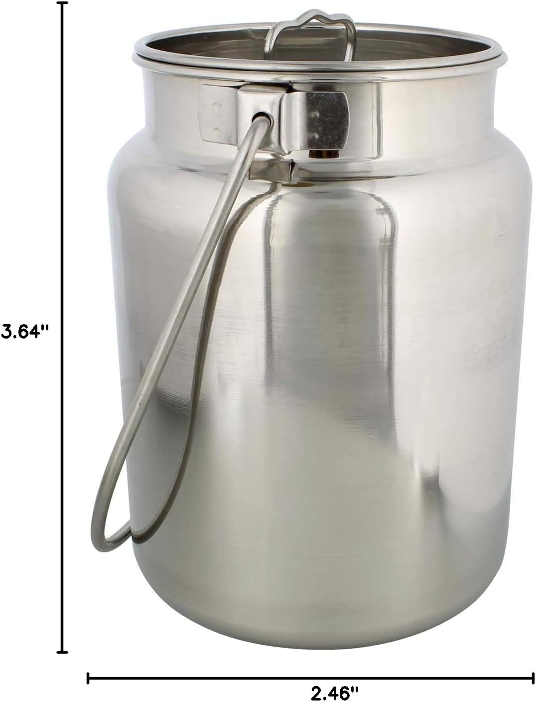 Stainless Steel Milk Can Tank | Stainless Steel Jug, Rustic Milk Cans with Lid, Old Fashion Milk Jug 4 Liter (1 Gallon)
