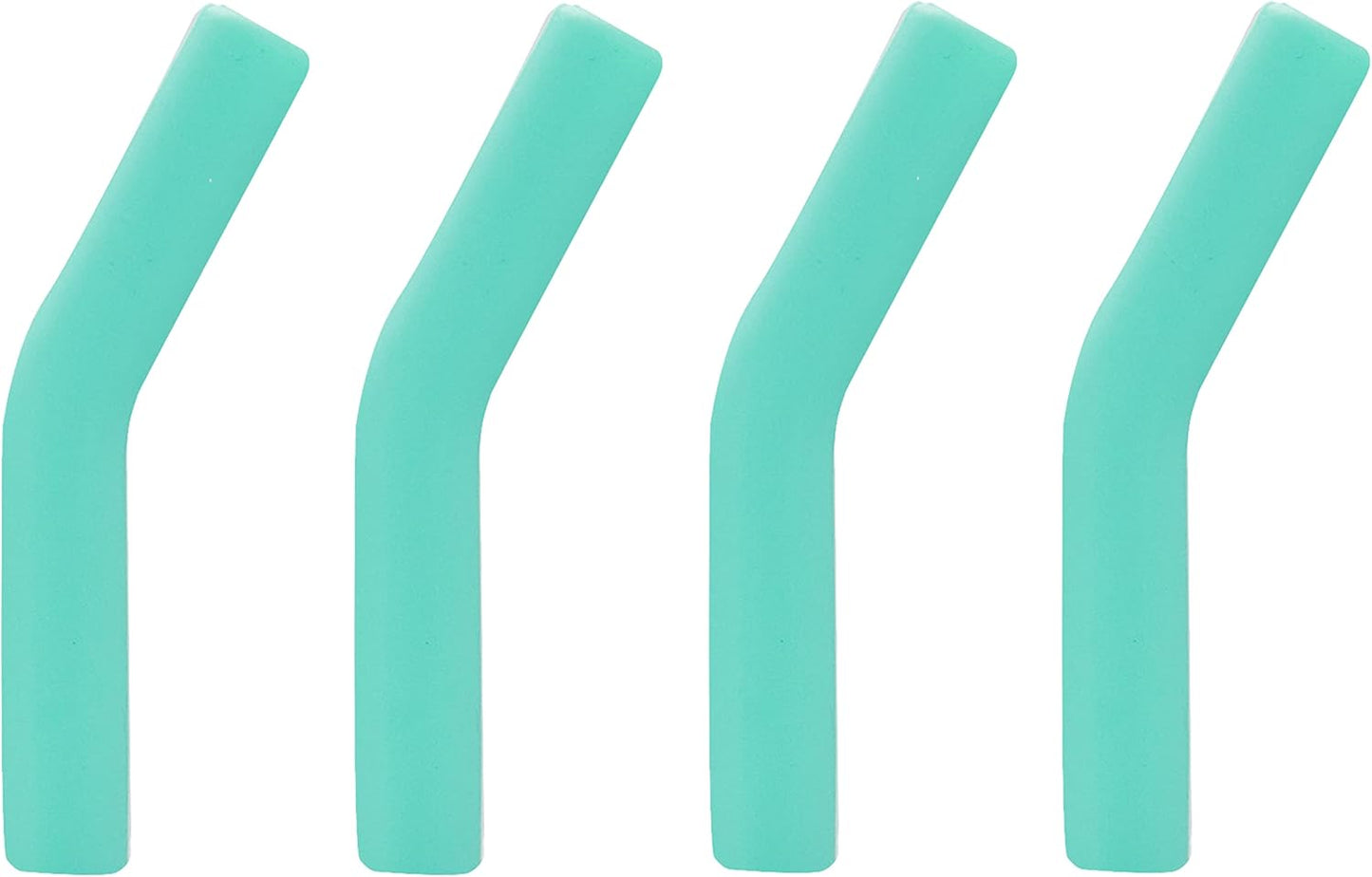 Zibtes-4PCS Silicone Straw Tips- Food Grade Rubber Metal Straws Tips Covers Only Fit for 1/3 Inch Wide(8MM Outdiameter) Stainless Steel Straw-Teal