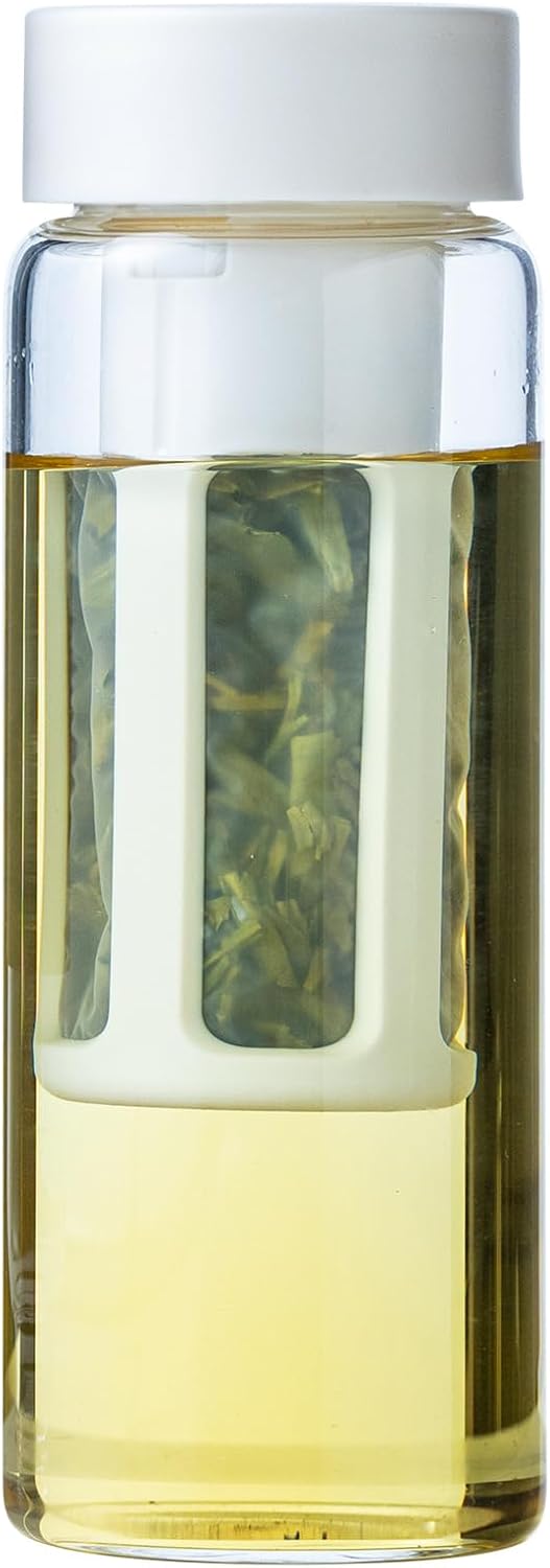 19oz Cold Brew Bottle, Cold Brew Maker with Removable Filter, BPA - Free Portable Cold Brew Tea Bottle for Iced Tea, Cold Brew & Fruit Infusion (White)