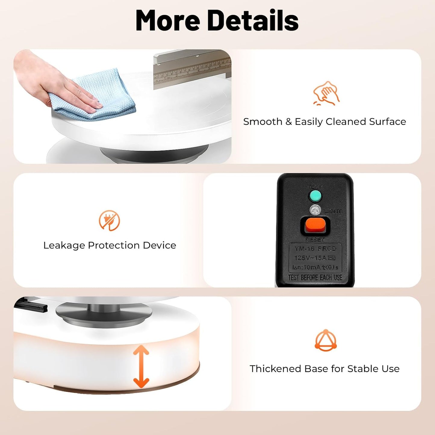 Cake Decorating Machine, Tabletop Cake Frosting Machine, Cream Smooth Coating Decoration Machine with LCD Display Type for 4-12inch Cakes for Cake Shops, Dessert Shops, Households