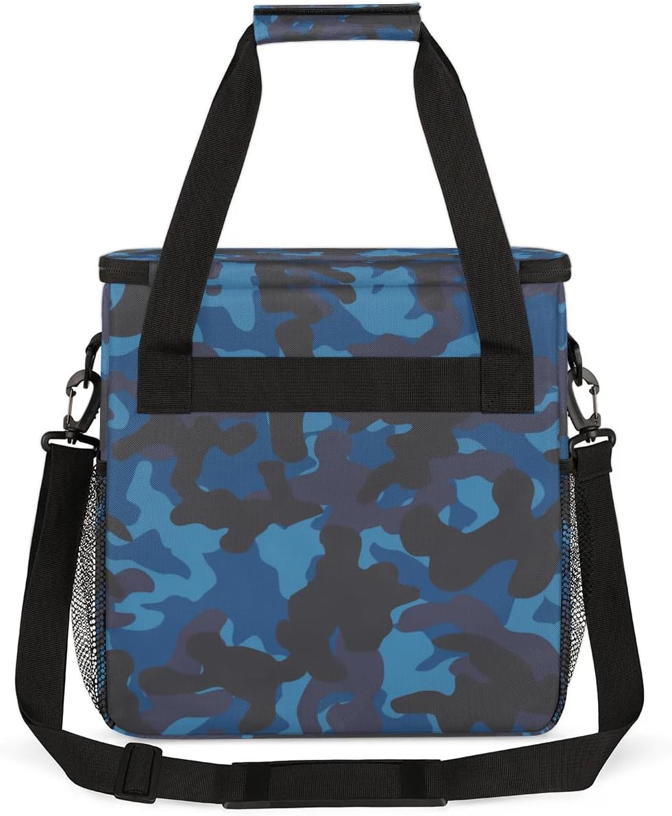 Camouflage Basket Coffee Maker Carring Bag Travel Carrying Storage Tote Bag Compatible with Keurig K-Mini or K-Mini Plus Portable Single Serve Coffee Brewer Case with Pockets for K-cup Pods