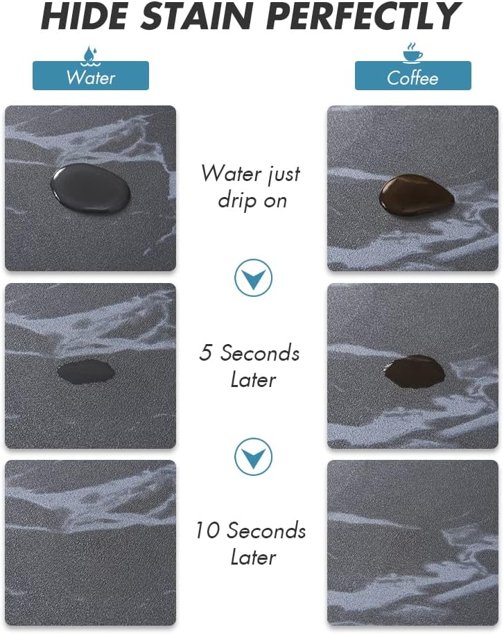 AMOAMI-Coffee Mat Hide Stain Rubber Backed Absorbent Dish Drying Mat for Kitchen Counter-Coffee Bar Accessories Fit Under Maker Machine Pot Espresso Machine Dish Rack