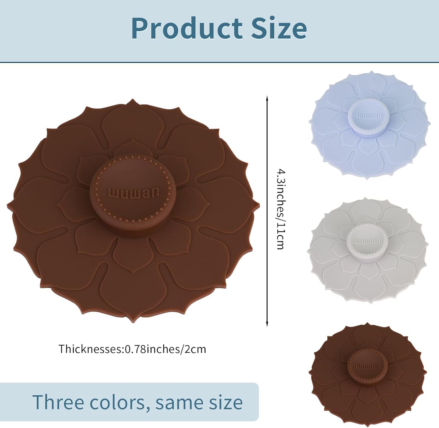 Silicone Cup Covers 4.1 Inch Reusable Silicone Mug and Cup Lids Suction Seal Lid Caps to Keep Drink Warm or Cold for Steeping Coffee Tea And Drink Cover (flower 3pcs, 3)