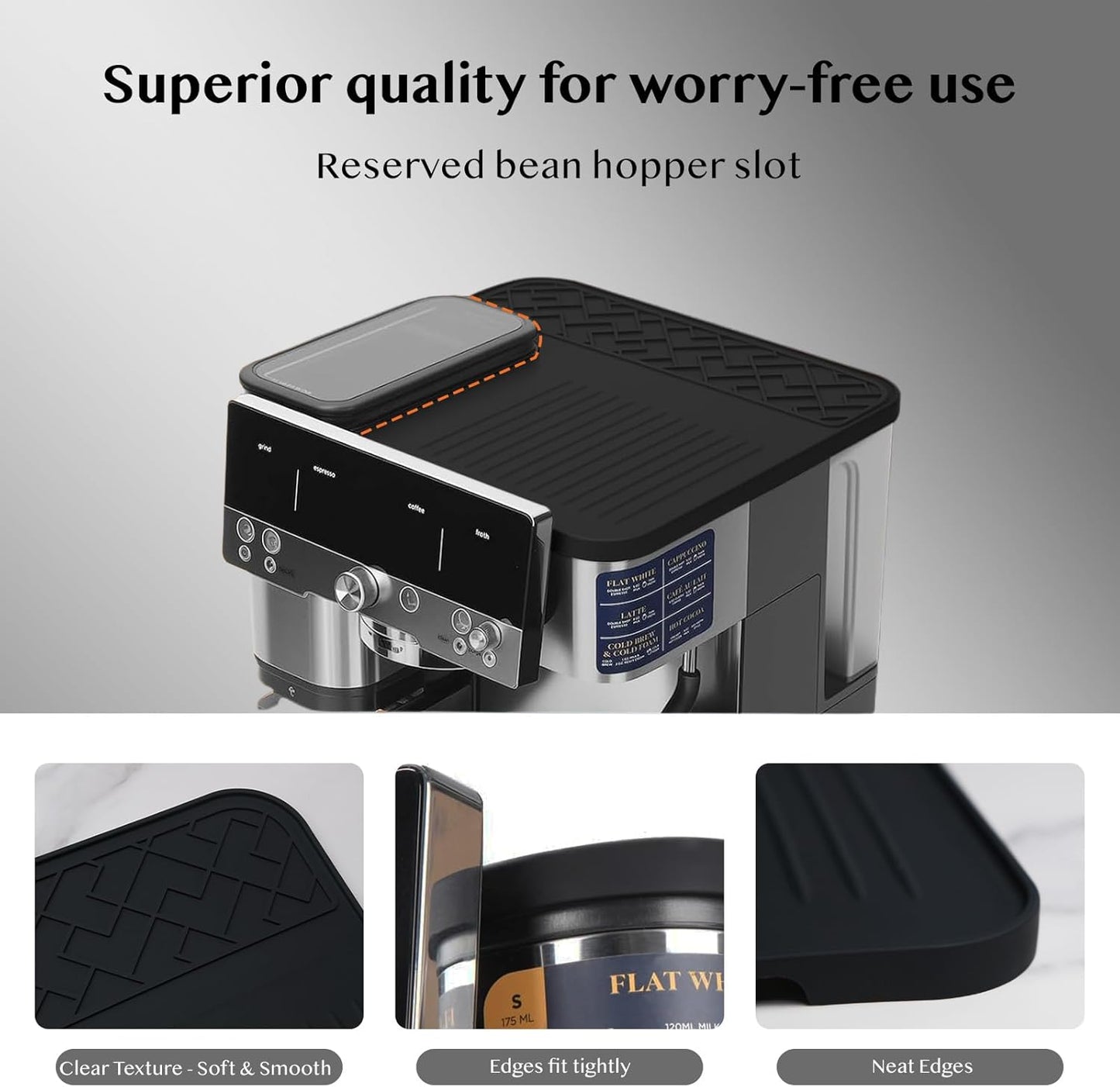 Silicone Espresso Machine Mat for Ninja Luxe Café ES601 | Top Protector, Anti-Slip, Waterproof & Heat-Resistant - Easy to Clean Accessories