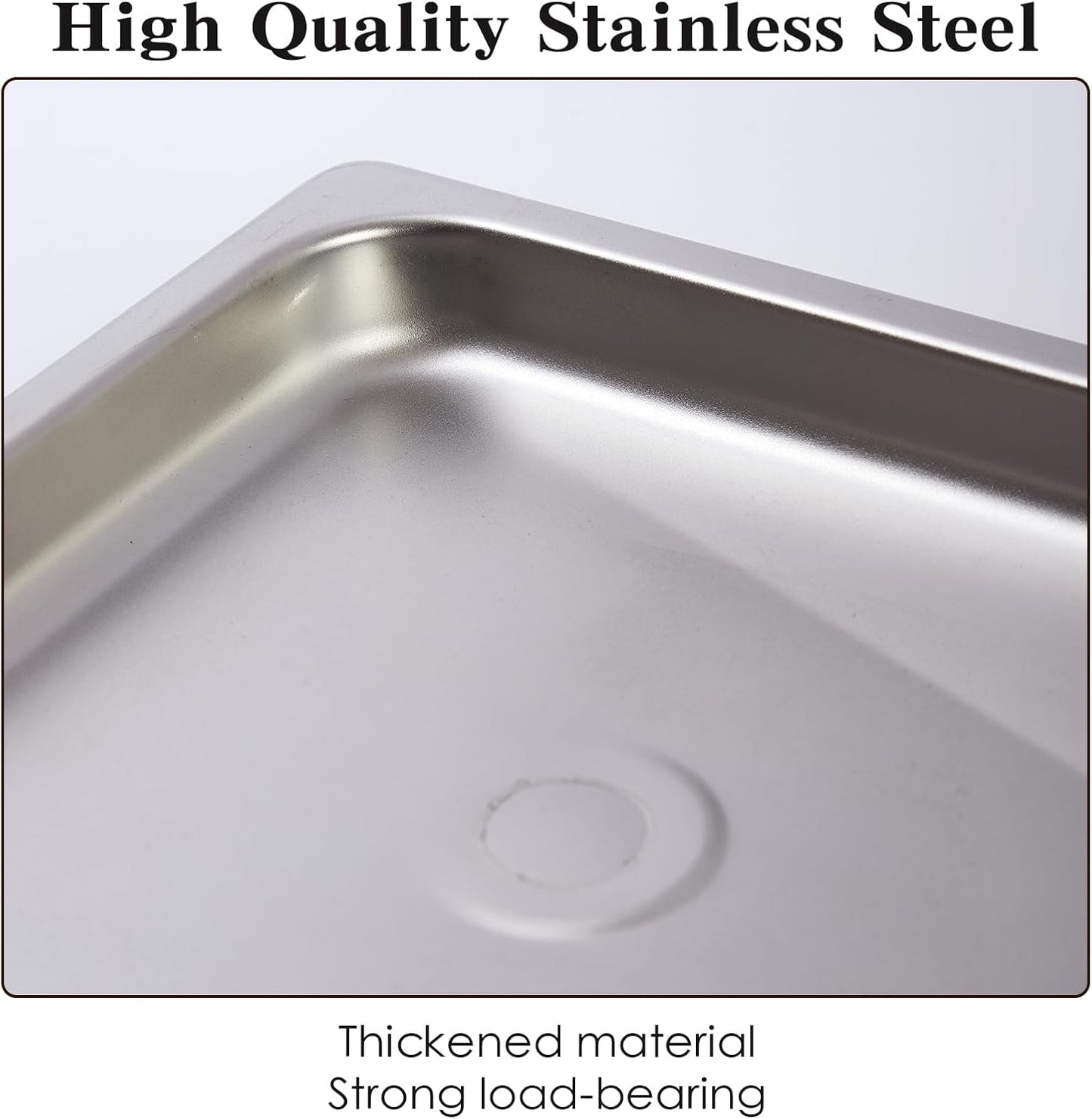 Stainless Steel Drip Tray - Perfect for Homes, Clubs, Bars, Cafes, Restaurants, Hotels, Or Commercial Use - Easy to Clean, No Drainage Required (L)