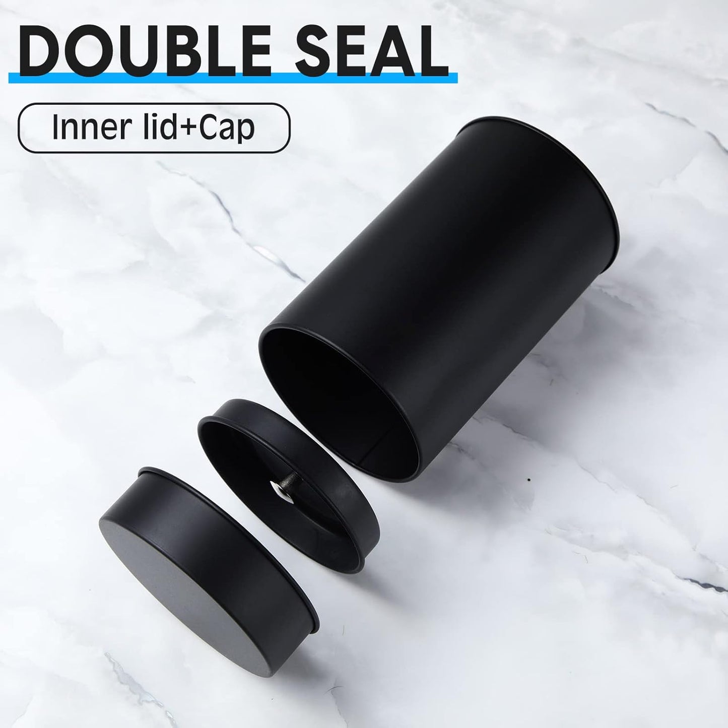 Zopeal 10 Pack Metal Tea Tin Canister with Airtight Double Lids 16 oz Round Tin Can with Lid Double Sealed Small Kitchen Container for Loose Tea Storage Coffee Sugar Candy Herbs and Spices