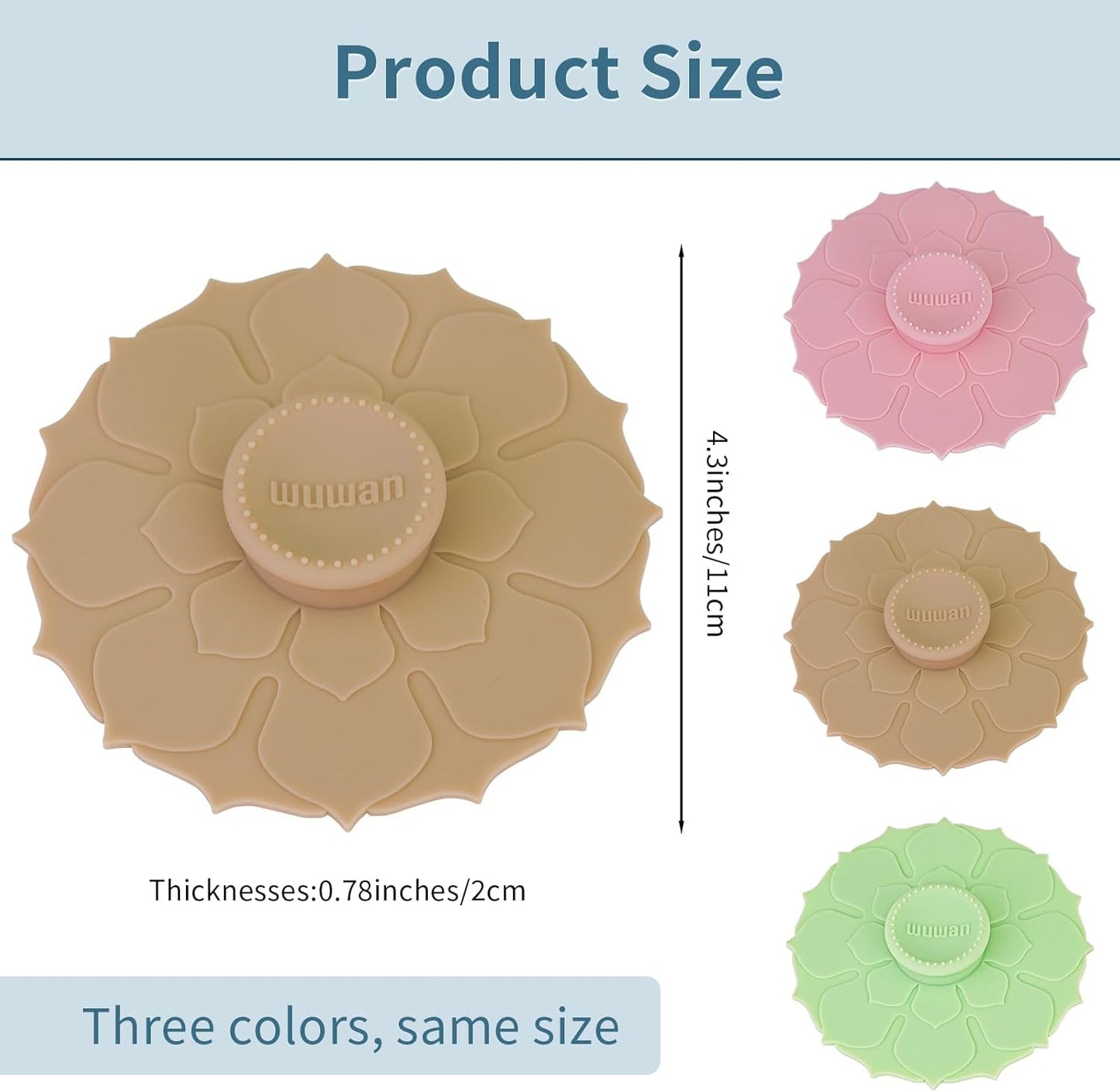 Silicone Cup Covers 4.1 Inch Reusable Silicone Mug and Cup Lids Suction Seal Lid Caps to Keep Drink Warm or Cold for Steeping Coffee Tea And Drink Cover (flower green, 1)