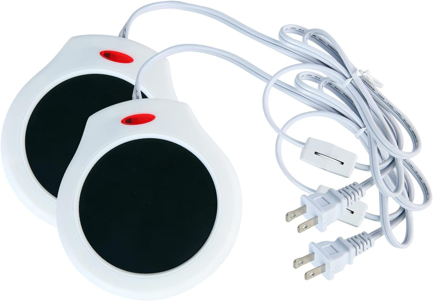 Home&Office Desktop Electric Mug Warmer-Coffee/Tea/Cocoa/Soup-Scented Candles Gift for Winter 2pcs(White and Black (CFW002-White)