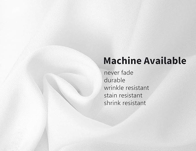 Surmente White Square Tablecloth-52x52 Inch Table Cloth for Small Square Tables,Washable Polyester Table Cover for Weddings, Banquets, or Restaurants