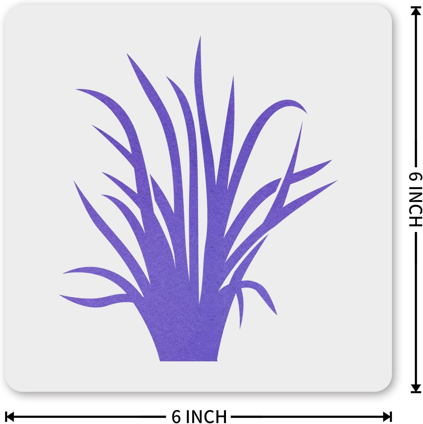 MAGJUCHE Grass Stencil 6 Inches, Reusable Grass Stencil for Painting DIY Crafts Decor