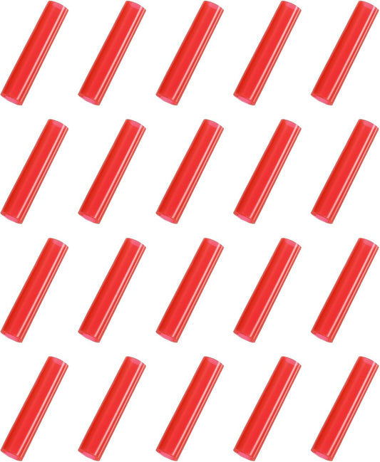 uxcell 20Pcs Silicone Straw Tips, Metal Straw Covers, Soft Reusable Straws Tips Fit for 6mm/0.24" OD Stainless Steel Straws (Red)