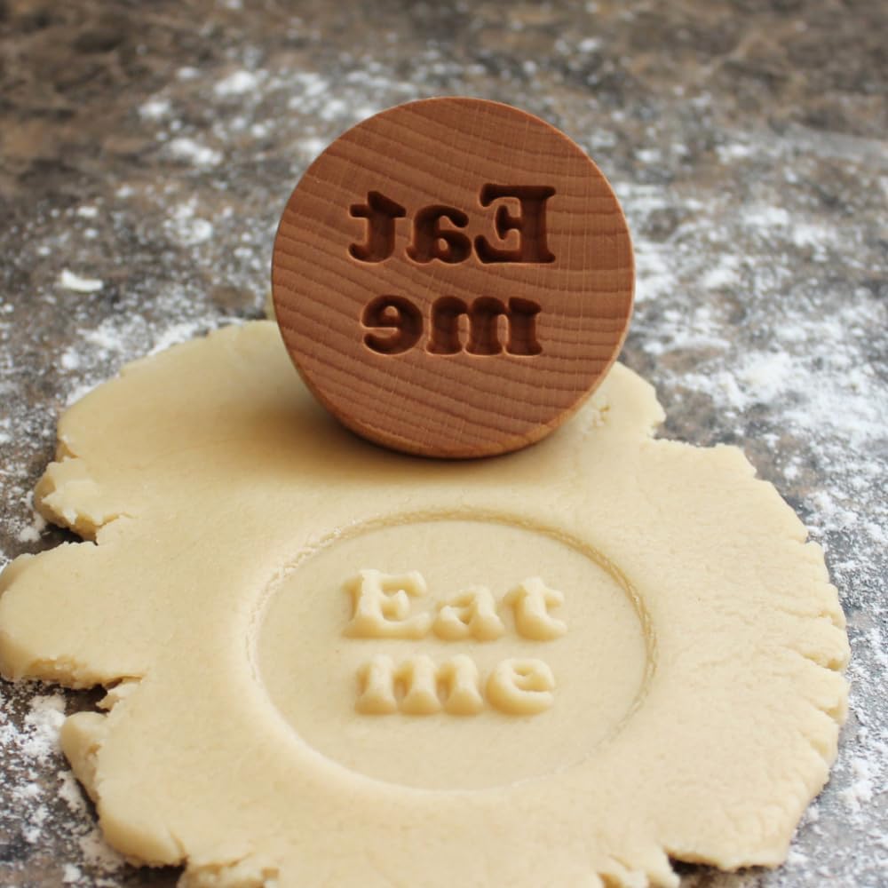 Wood Cookie Stamp, 2.5 Inch (Eat me CS-111)