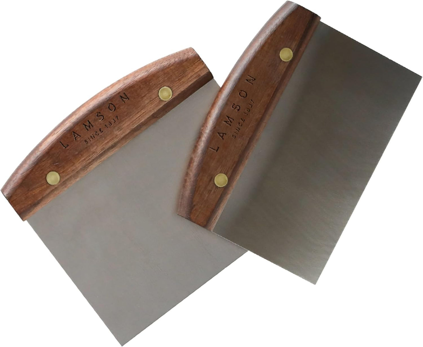 Lamson Dough (Bench) Scraper with Walnut Handle (4" x 6")