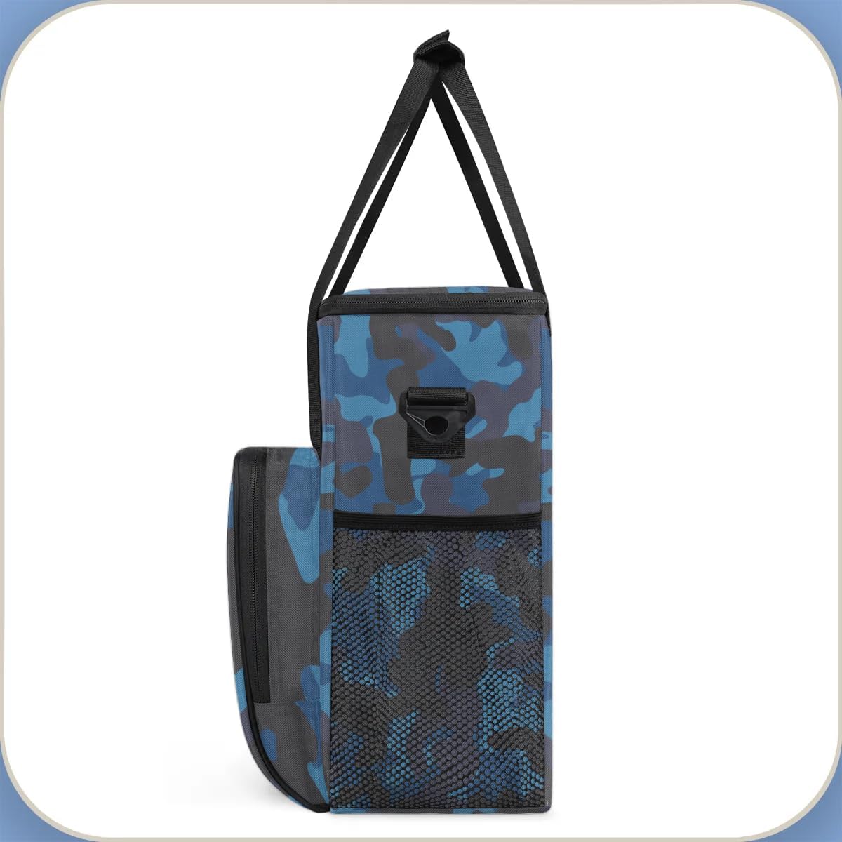 Camouflage Basket Coffee Maker Carring Bag Travel Carrying Storage Tote Bag Compatible with Keurig K-Mini or K-Mini Plus Portable Single Serve Coffee Brewer Case with Pockets for K-cup Pods