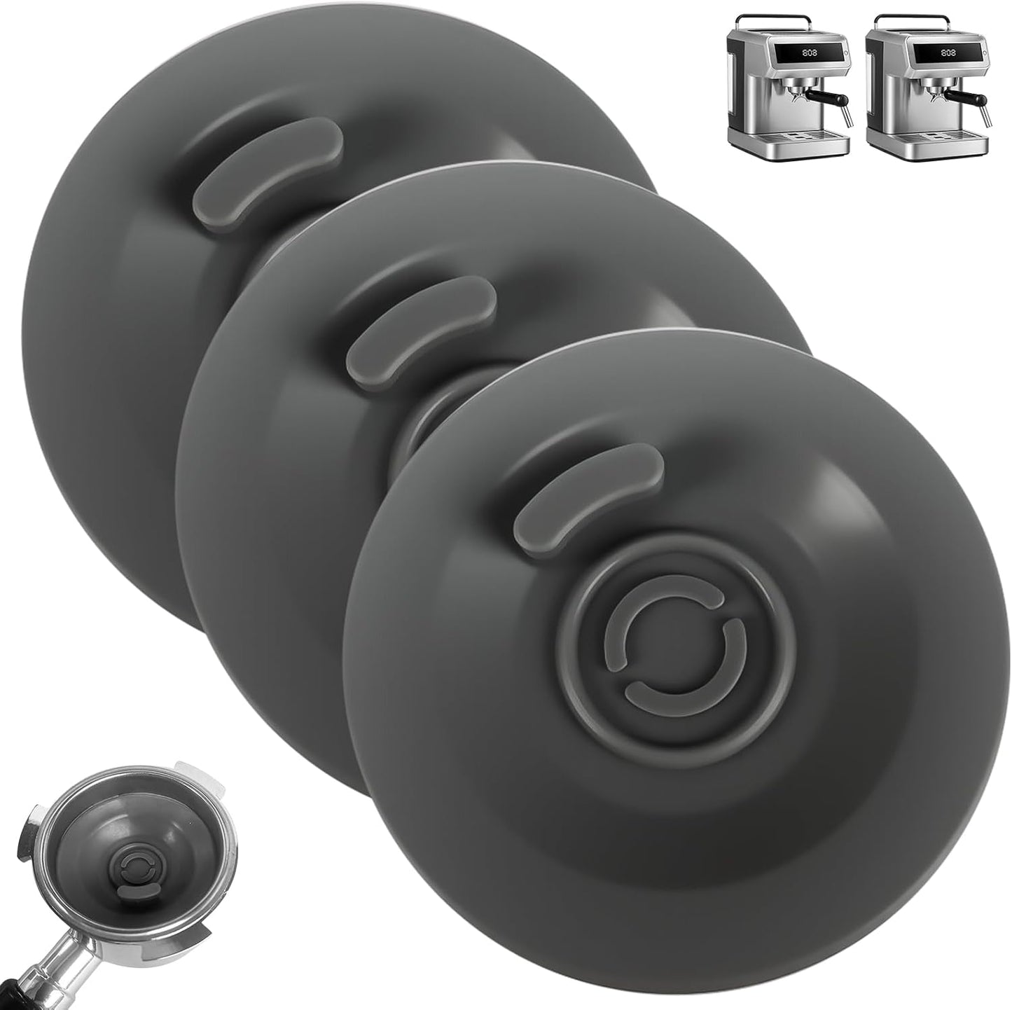 3 Pcs Espresso Backflush Cleaning Disc 54mm Compatible with Breville Espresso Machines, Silicone Cleaning Disc Compatible with BES870XL/878/860/ 880/810/840, for Cafe Restaurant Office Home