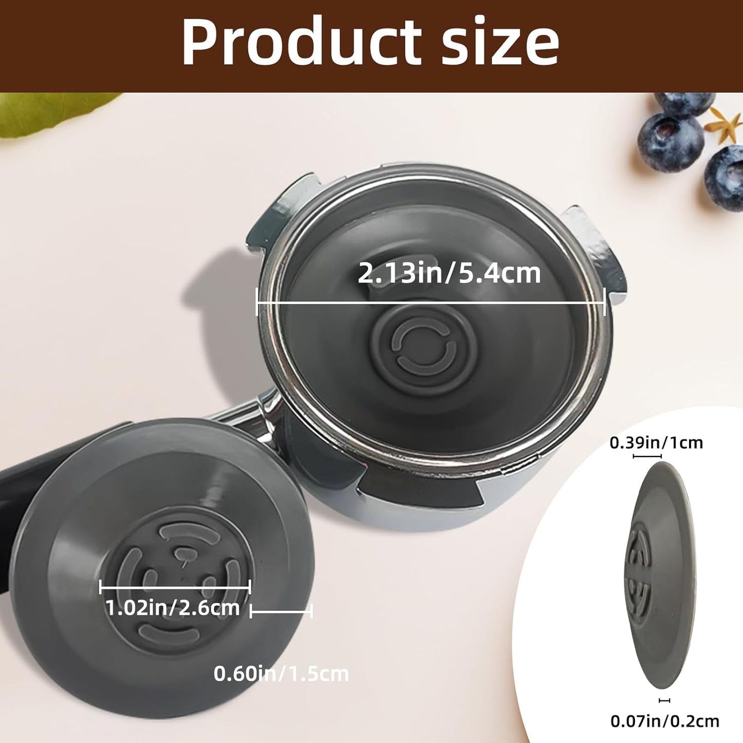 3 Pcs Espresso Backflush Cleaning Disc 54mm Compatible with Breville Espresso Machines, Silicone Cleaning Disc Compatible with BES870XL/878/860/ 880/810/840, for Cafe Restaurant Office Home