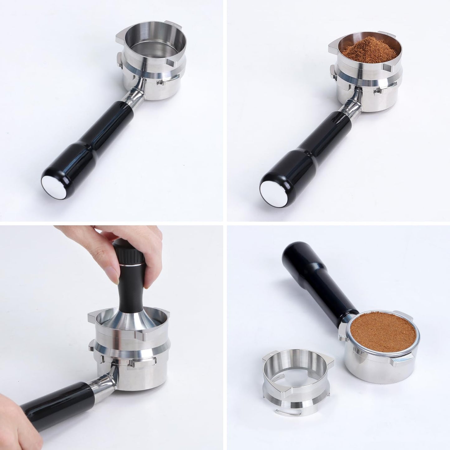 54mm Espresso Dosing Funnel,Hands-Free Espresso Funnel with Grinder Trigger for Breville Barista Portafilters