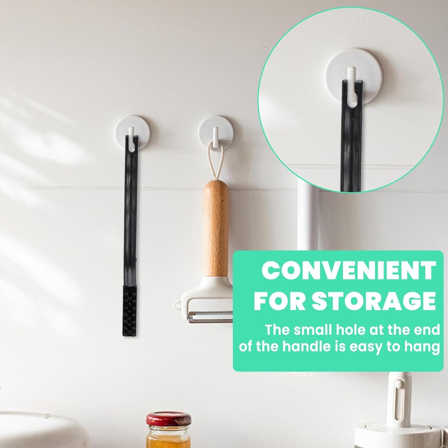 60 Pcs Mini Wire Brush Set Stainless Steel Wire Bristle Small Metal Scratch Brush for Cleaning Curved Handle Masonry Welding for Cleaning Welding Slag and Rust Tool, Black, 6.7 Inches