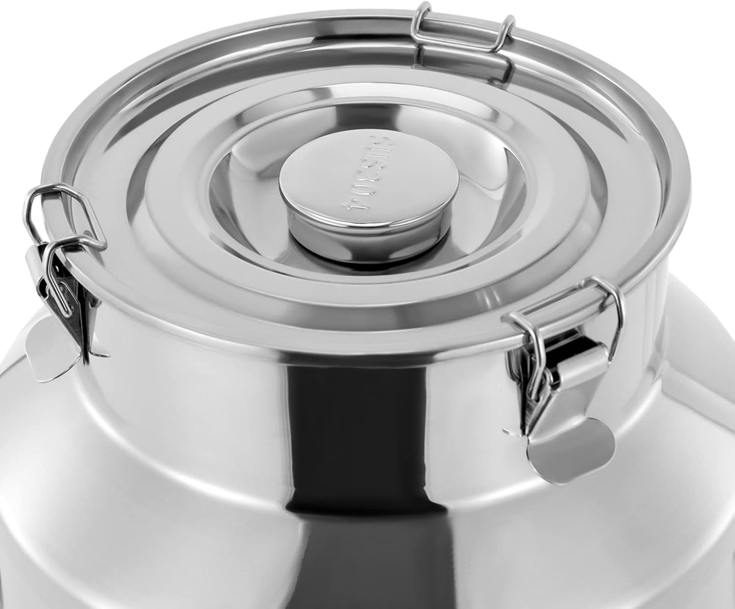 Thickened Stainless Steel Milk Can Large Liquid Container Storage,Stainless Steel Milk Bucket With Sealing Lid and Carry Handle,for Wine, Oil Storage Transport (28L/7.4 Gal)