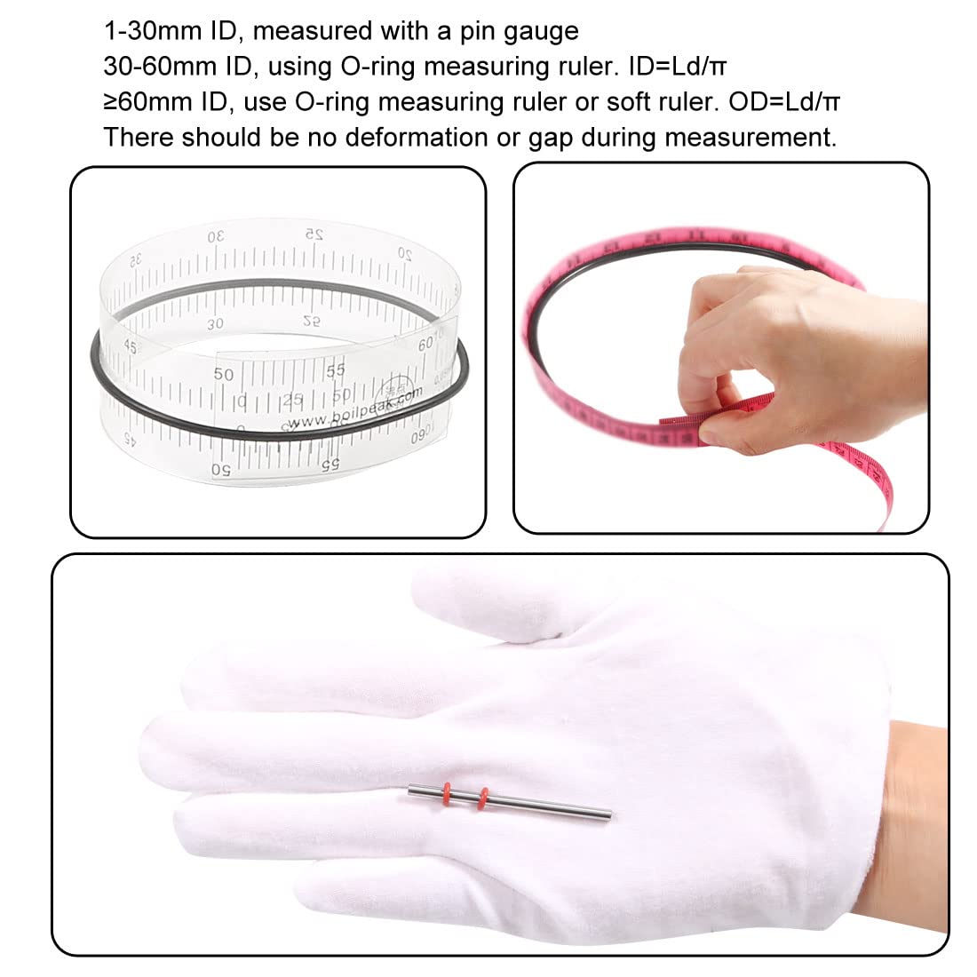 uxcell Silicone Rubber O-Ring Assortment Kit 225 Pieces 15 Sizes Metric VMQ Sealing Gasket Set, Red