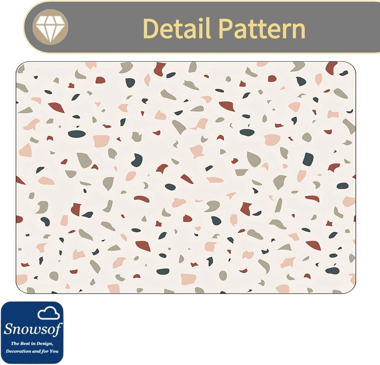 Dish Drying Mat - Absorbent Countertop Mat for Coffee Maker, Expresso Machine, Kitchen Use (01,12''×20'')