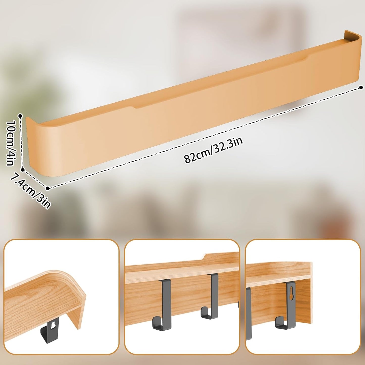 Coat Rack Wall Mount Entryway Organizer Modern Key Holder Wall Mount with Wooden Shelf Entryway Hooks for Bedroom Kitchen Hallway Bathroom for Hanging Coats Hats Bags Towels