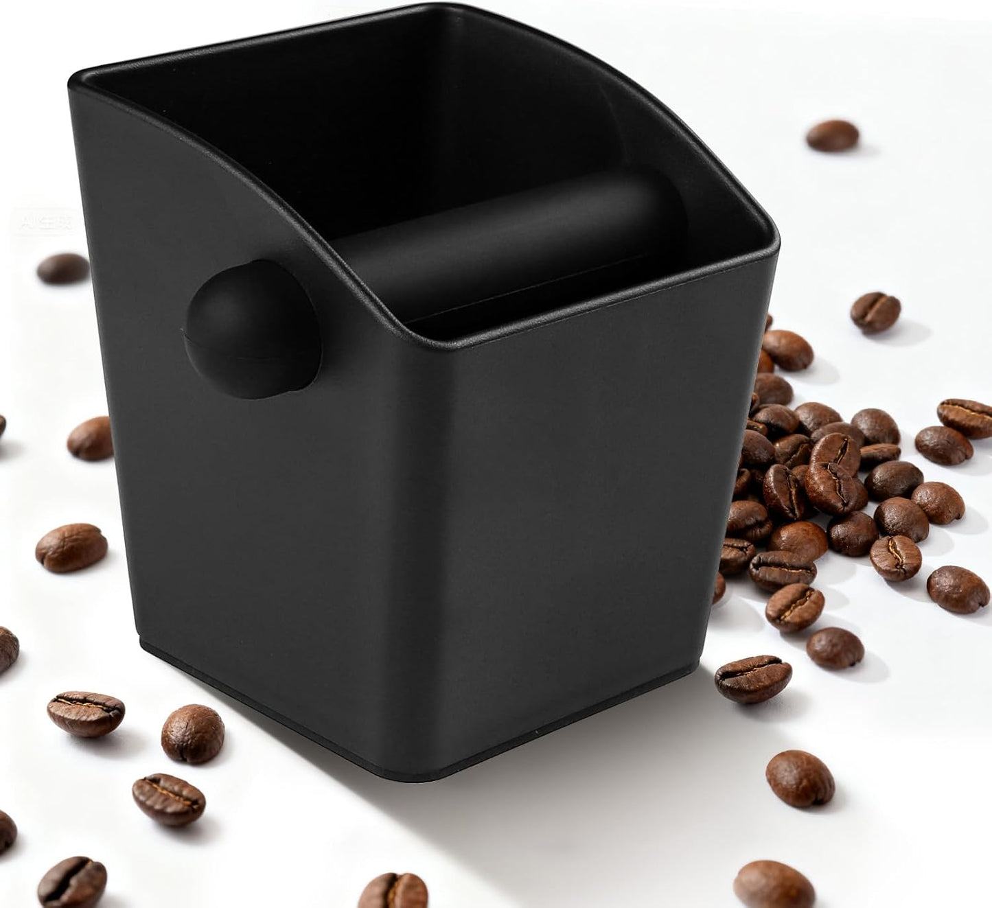 Coffee Knock Box Compatible with Breville, Espresso Puck Knock Box with Large Capacity, Durable Shock-Absorbent Espresso Puck Bin, Removable Bar and Non-Slip Base, Easy to Clean, for Home and Office