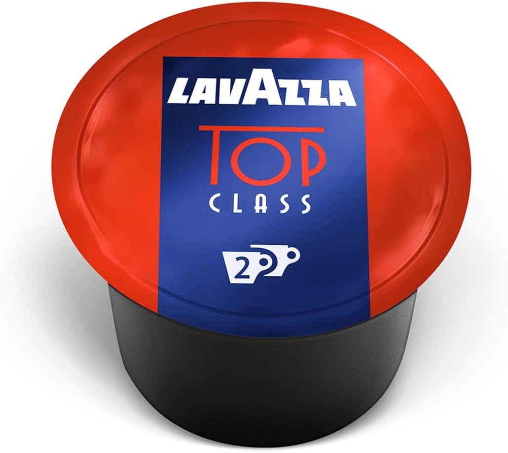 Lavazza Blue Top Class Double Shot Espresso Capsules, Arabica and Robusta Blend, Compatible with Lavazza Classy Machines (100 Capsules)