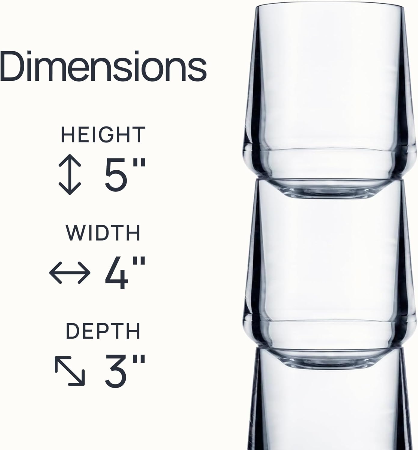 Drinique Unbreakable Stemless Wine Glasses (Set of 4) 12oz Tritan Plastic Stemless Glassware for Indoor or Outdoor Use - Purple