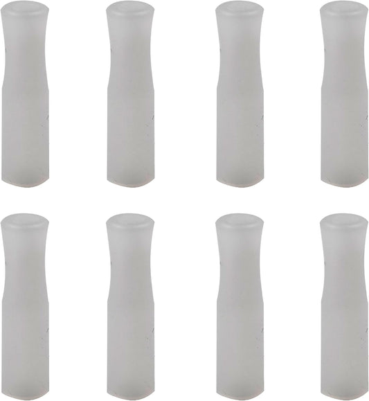 pson 8Pcs Silicone Straw Tips, Food Grade Reusable Anti-Scald/Cold Straw Covers Fit for 8mm Stainless Steel Straws(White)