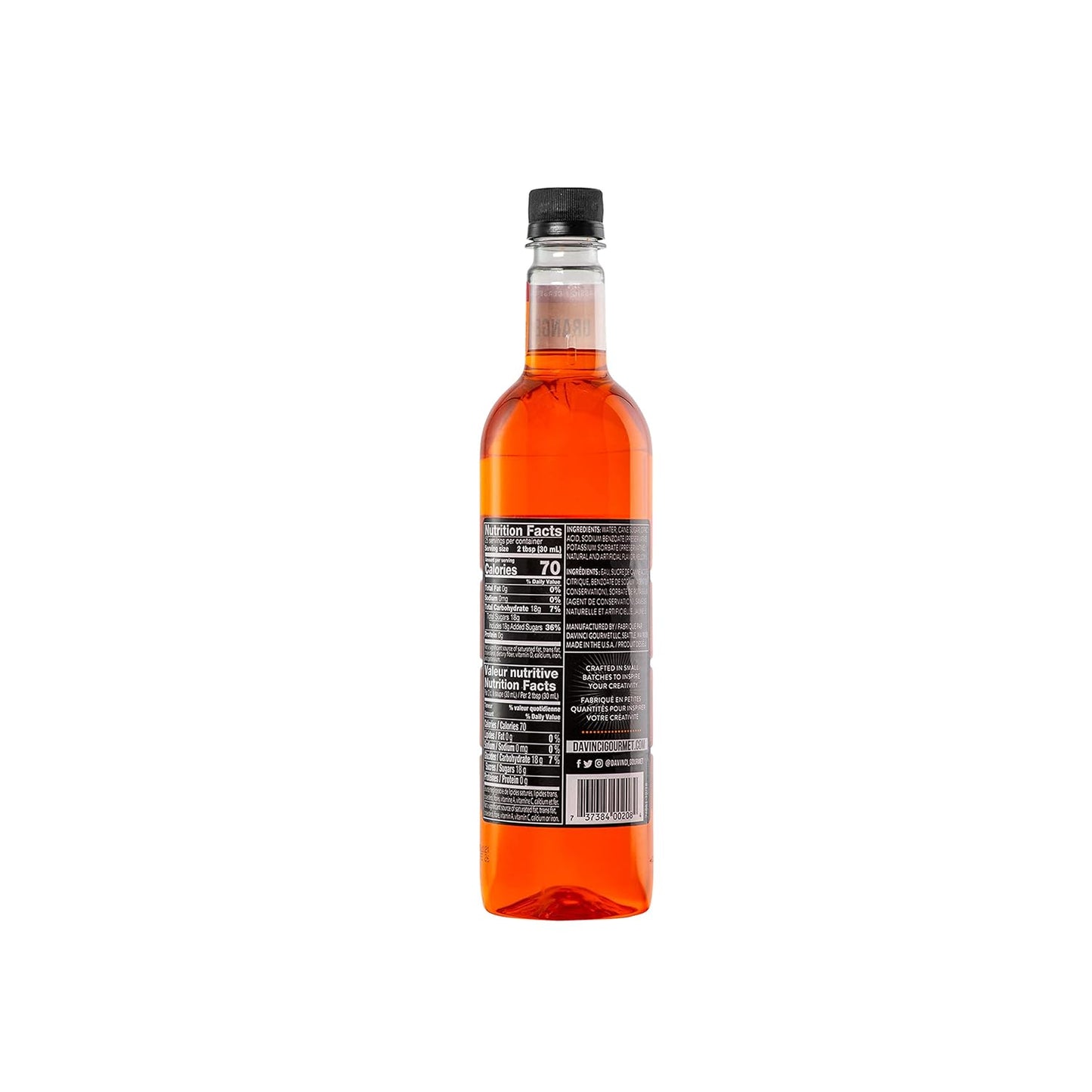 DaVinci Gourmet Classic Orange Syrup, 25.4 Fluid Ounces (Pack of 4)