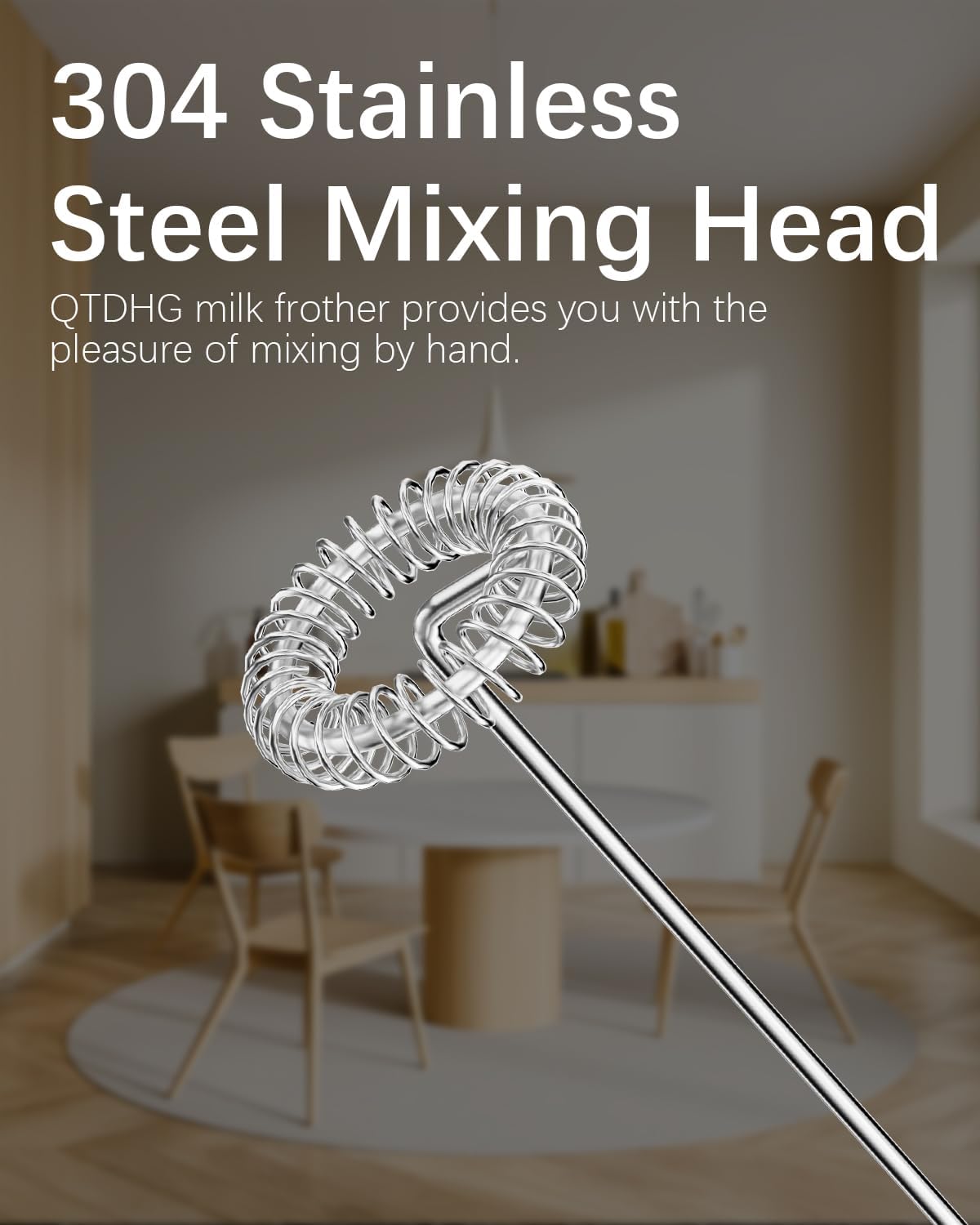 Rechargeable Milk Frother with Stand, Electric Frother Wand Handheld Coffee Foam Maker Detachable Stainless Steel Whisk Drink Mixer Foamer for Latte, Cappuccino, Hot Chocolate, Egg (Silver-1)