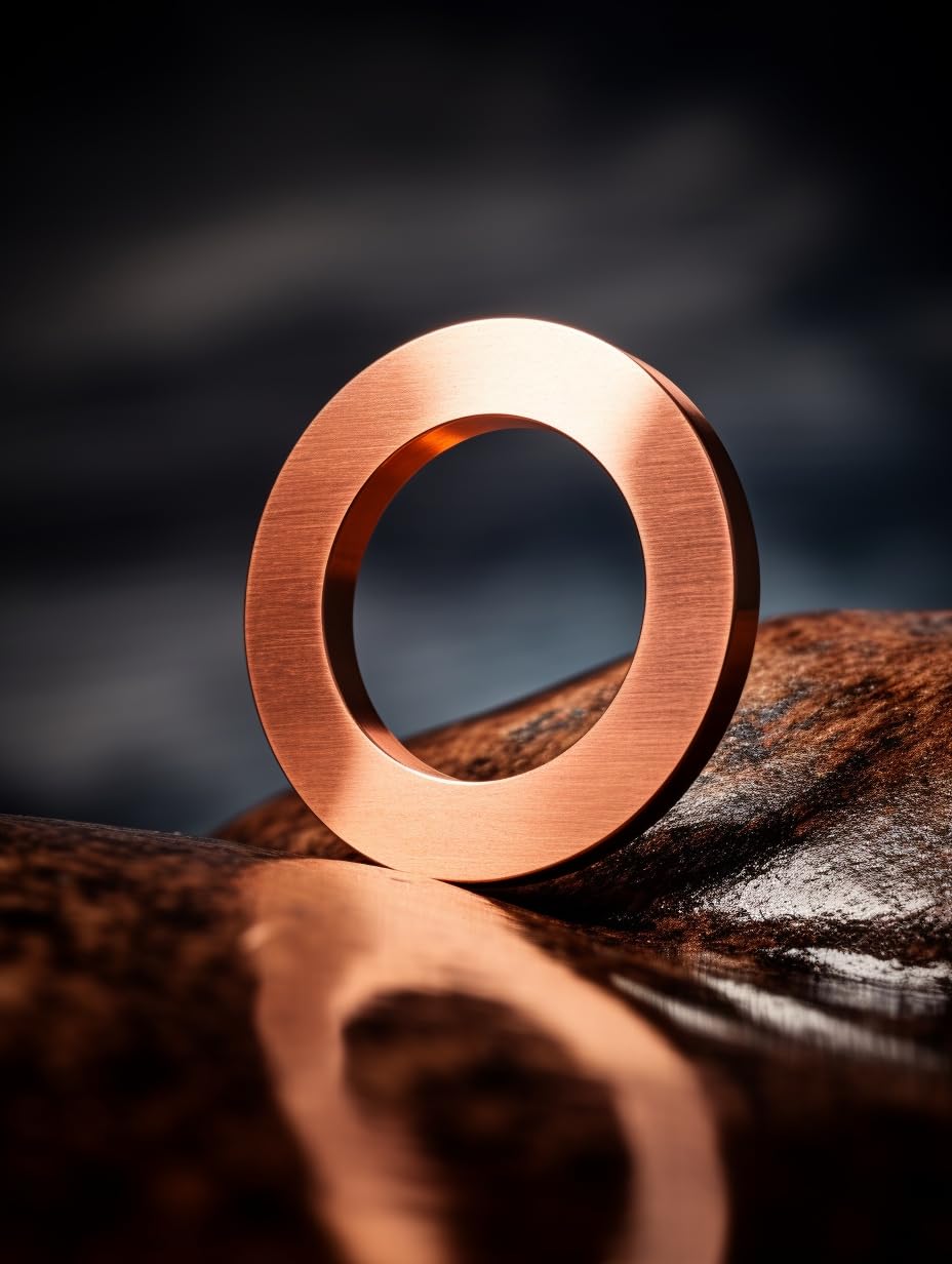 M24 Flat Washer Copper Sealing Ring, 24mm ID 30mm OD 1.5mm Thickness Metric Sealing Gasket, 20 Pieces