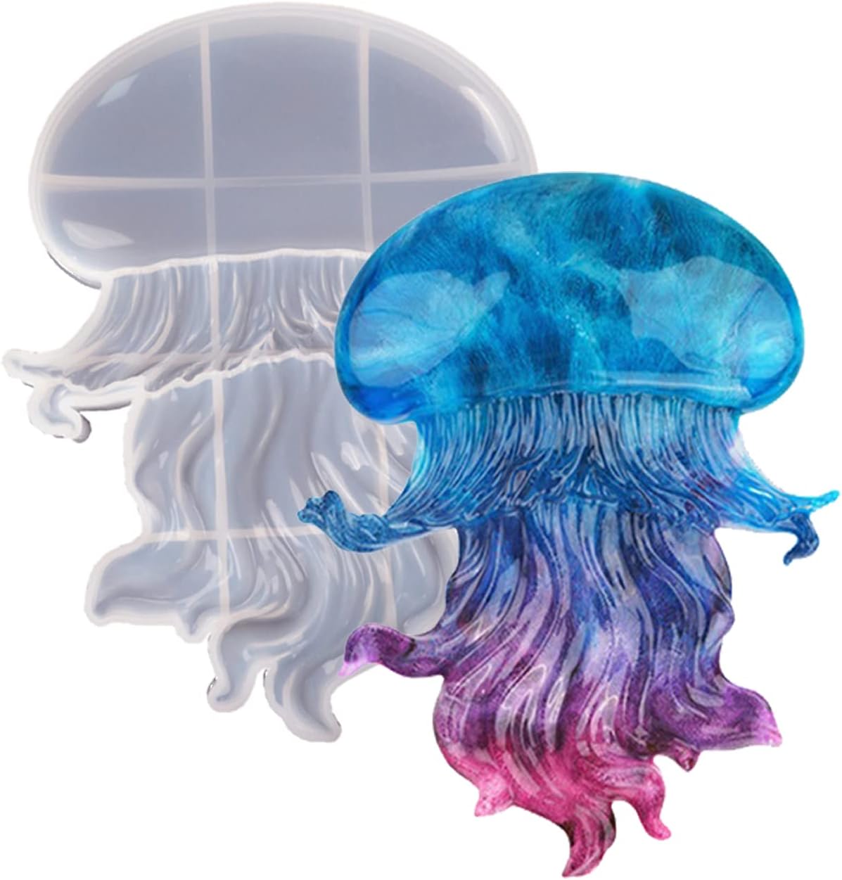 Octopus Resin Mold, Gasusen 3D Large Sea Animals Octopus Silicone Molds for Epoxy Resin Casting, Wall Hanging Ornaments, Home Decor, Halloween Christmas Gifts, DIY Craft