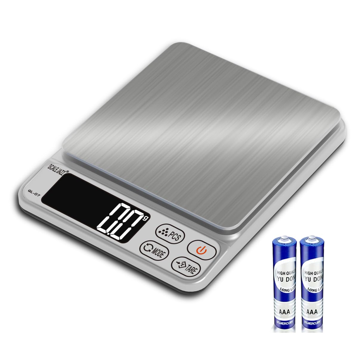 Mini Scale,6.6lb Scale for Grams,Digital Scale Food，Cooking Scale and Food Scales for Kitchen，Food Scale Grams and Ounces,Grams Scale,7Units,Auto Off,Tare,PCS,LCD Display