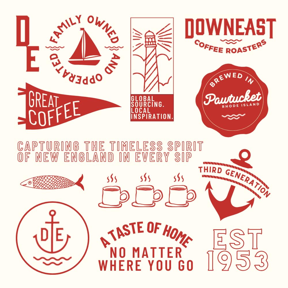 Downeast Coffee Roasters Whole Bean Coffee - 100% Colombian, Medium Roast, 100% Arabica Coffee - Dark Chocolate and Ripe Fruit Notes - Select Central and South American Highlands (2lb Bag)