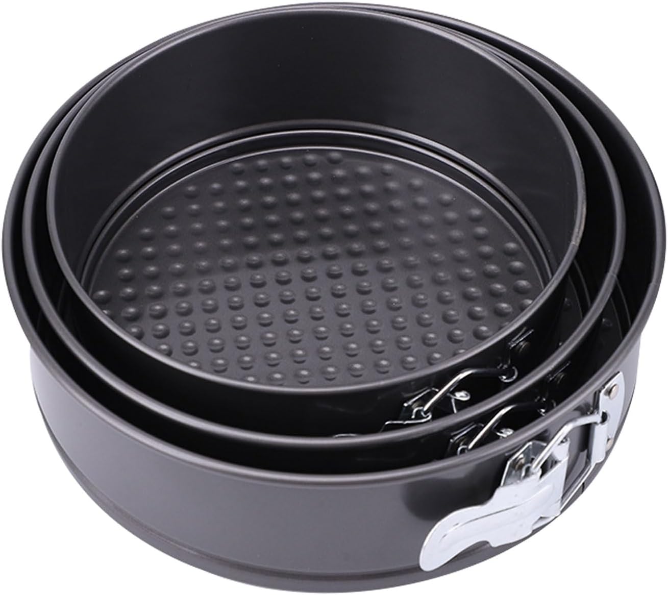 Springform Pan, Nonstick Cake Pan, Round cheesecake pan with leak-proof non-stick bottom removable bakeware.3 pieces 3 sizes, 7" 8" 9" for Cakes, Cheesecakes, Pizzas and Quiches.