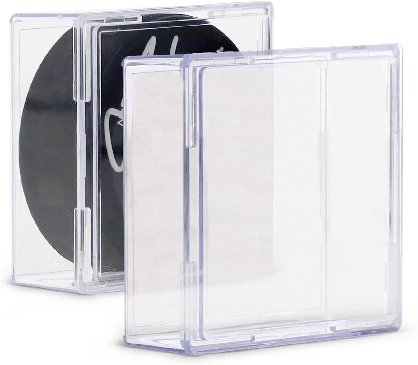 BCW Hockey Puck Display Case Cube Holder 6-Pack, Crystal Clear, Stackable