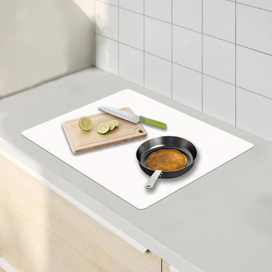 23.62"x15.74"(60cmx40cm) Countertop Protector Mat, Silicone Mats for Kitchen Counter, Cuttable Heat Resistant Mats for Counter, Waterproof Silicone Kitchen Island Protector Mat(2Pack, Semitransparent)