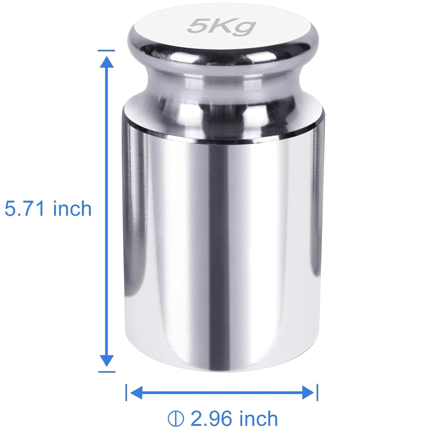 QP 5000g Calibration Weights, OIML Class M1 High Precision Gram Weights, Stainless Steel Scale Calibration Weight for Digital Scale, Balance Scale, Chrome Finish Scale Weights with Storage Case