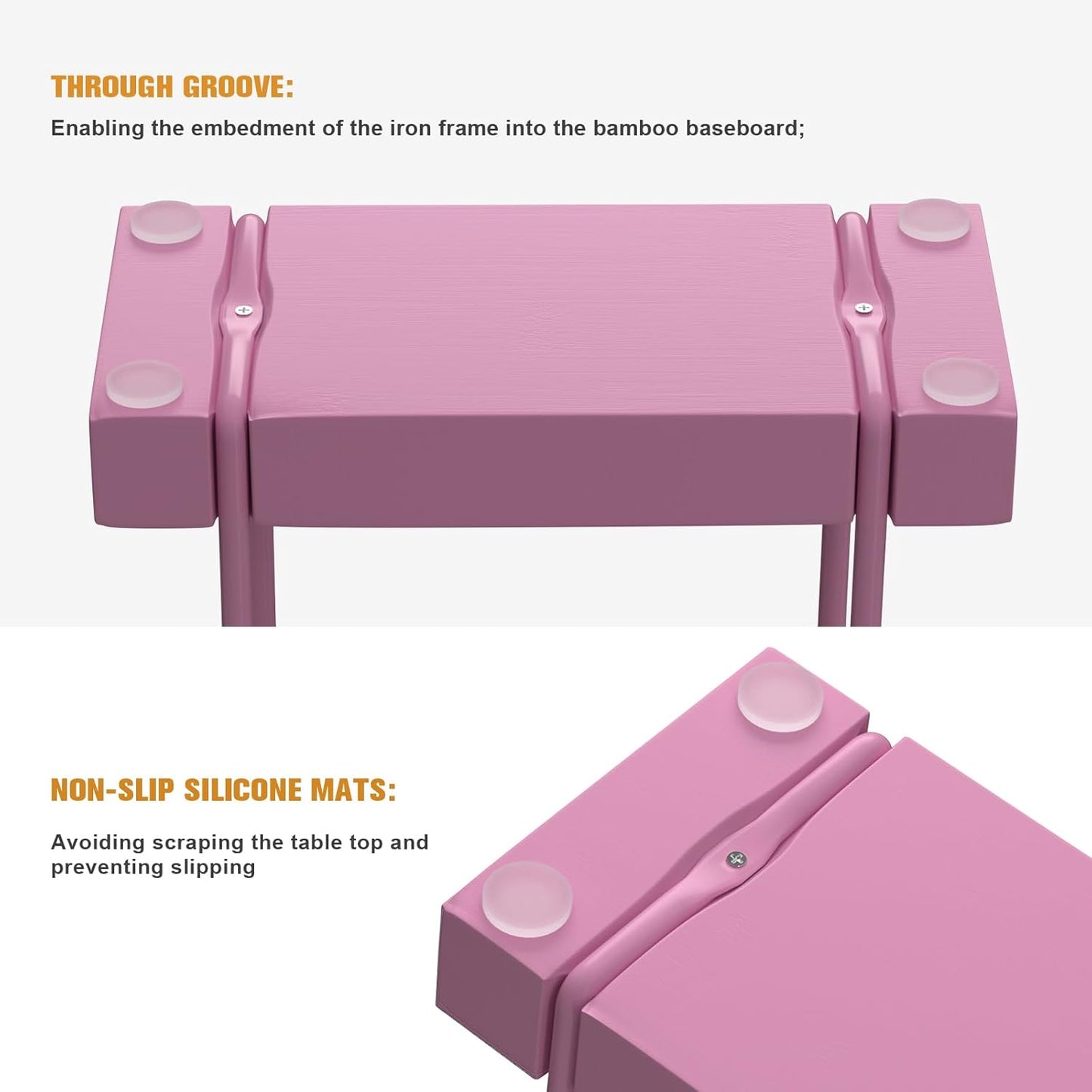 Wican Napkin Holder for Table, Pink Kitchen Accessories Appliances for Table Farmhouse Cocktail Picnic Rustic Bamboo Iron Wood Holders for All Dining Room Decor Pink